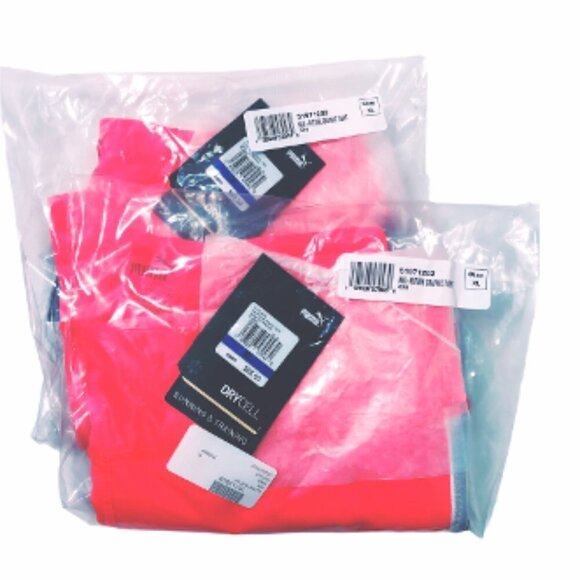 Puma Womens Neon Pink Color Block Moisture Wicking Leggings Activewear Sz XL New - Picture 7 of 9